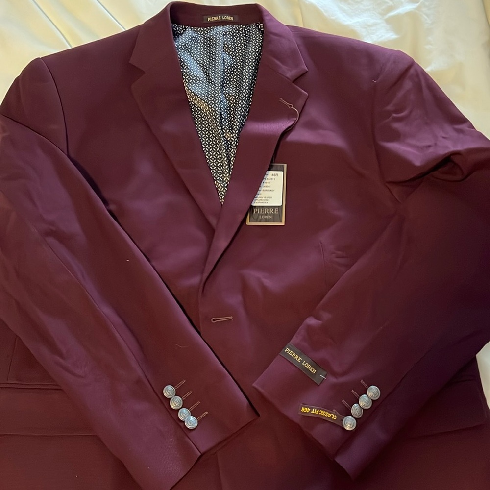 New with tags burgundy, blazer men’s